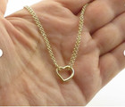 10k Yellow Gold 10  Shiny Open Heart  Anklet Chain Bracelet  2 Grams
