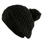 Thick Crochet Knit Pom Pom Beret Beanie Warm Winter Ski Hat Womens Mens Unisex