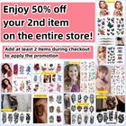 Set Of 5 - Waterproof Temporary Tattoo Stickers Snake Rose Arm   Body Art Tattoo