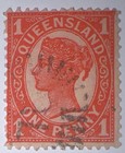 Travelstamps  1897 Australia-queensland  113   1p Queen Victoria Used