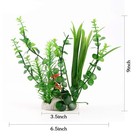 Aquarium Decor Fish Tank Decoration Ornament Artificial Plastic Plant Green 9   