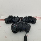 3 Sony Ps2 Black Wired Controller Oem Dualshock Playstation 2 Parts Lot Bundle