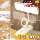 Usb Flexible Reading Led Light Clip-on Beside Desk Table Lamp Book Light 1 2 Pcs