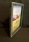 Primitive Country Print   red Barn With Silo   Black Handmade Frame 8 5   X 10 