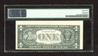 2001  1 Federal Reserve Note Misalignment Error - Pmg 63
