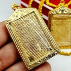 Phra Somdej Three Layered Type Behind Spell Gold Case Pendant Thai Buddha Amulet