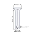 Single Hole Clevis Pins 8mm X 30mm Flat Head Zinc-plating Solid Steel Pin 20pcs