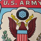 Vintage Us Army Sign - Gas Pump American Shield Porcelain Sign