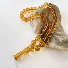 Natural Baltic Amber Misbaha  Cognac Amber Rosary  Tea Color Beads