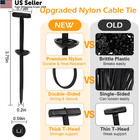Upgrade Nylon Universal Cable Tie Buckle With Clear Storage Box     Black 