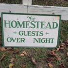 Vintage Homestead Guests Over Night Sign South Berwick Maine Antique Wooden Inn