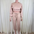 Zenana 2 Pcs Crop Sweatshirt Tracksuit Jogger Pants Set Outfit Active Lounge Xs
