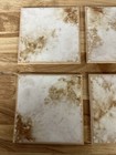 Lot Of 6 Vintage Ntk White And Almond Ceramic Wall Tiles Japan
