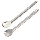 2pc Titanium Long Handle Spork Spoon Ultralight Backpacking Camping Core Element