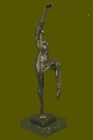Hand Made Russian Dancer Art D  cor Bronze Sculpture Marble Base Statue  figurine