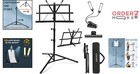 Compact 2-in-1 Music Stand   Desktop Holder - Light   Adjustable Folding Design