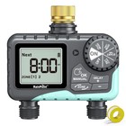 2 Outlet Water Timer For Garden Hose - Programmable Sprinkler   Drip Irrigation 