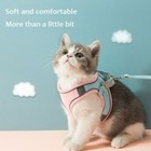 Cat Dog Walking Harness Leash Set Adjustable Soft Vest Comfort For Escape Proof