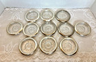 Leonard Italy Sterling Silver Plate Crystal Coasters Mcm Starburst Set Of 11 Vtg