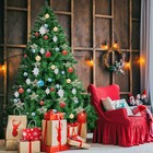 Topbuy 6ft Pvc Artificial Christmas Tree 1346 Hinged Tips W  Solid Metal Leg