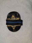 Deputy Sheriff Barrow County Ga Badge W  Black   Blue Ribbon  Leather Holder