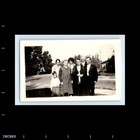 Old Vintage Photo Men Women Boy With Bowtie Family Group Picture Snapshot