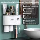 Toothbrush Holder Wall Mounted  Automatic Toothpaste Dispenser Squeezer Kit -mag