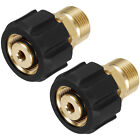 2-10x Pressure Washer Hose Adapter Brass M22 15mm Female To M22 14mm Male Temzv