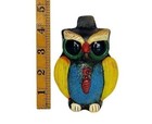 Vintage Handcrafted Colorful Clay Owl Whistle Pendant Figurine Folk Art Mexican