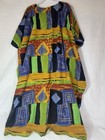 Rare Indian  african Kaftan Dress Multi-color One Size For Women