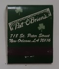 Vintage New Orleans Matchbook  Pat O brian s