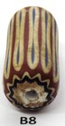 Long Old Centerpiece Antique Venetian Chevron Trade Bead African B8 Bg 81