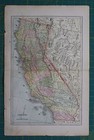 California Nevada Arizona Vintage Original 1897 Cram s World Atlas Map Lot