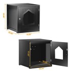 Cat House Side Table Pet Cat Litter Box Enclosure Kitty Washroom Furniture Black