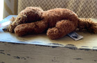 Russ Berrie 8  Plush Brown Laying Cocker Spaniel Dog Scotch Vintage