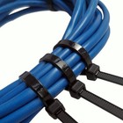 1000 Bulk 6   2 5mm Wide  Black Cable Zip Ties Heavy Duty Uv Resist Ul 6 6 Nylon