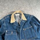 Vintage Polo Ralph Lauren Denim Jacket Women Large Blue Equestrian Western Chore