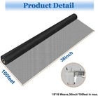 Fiberglass Screen Mesh Roll 36x100 Ft For Windows Doors Porch Patio Repair
