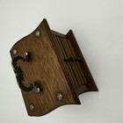 Vtg 8 Piece Wooden Cork Coaster Set With Holder Midwestern Retro Mcm Chest
