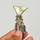 Abalone Shell Articulated Fish Pendant 3 25  Bottle Opener Keychain