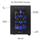 Standard Door Mini Fridge W  6-bottle Wine Cooler Wine Rack   Temp Control 9 75 