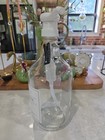 Half Gallon Clear Glass Bottle Laundry Detergent Jug Apothecary Style W  Pump