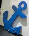 Wooden  Boat  Anchor  Key  Hanger  Holder  Wall  Mount  Organizer  Home  4 Hooks