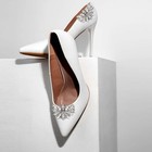  4 Pcs Shoe Clips Charms For Women  Detachable Rhinestone Crystal Shoe Buckle Cl
