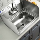 Topbuy Stainless Steel Sink Nsf Wall Mount Hand Washing Sink Side Splash