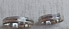 Vintage Sterling Silver Etched Wedding Bands size 9 And 4 34 6 3grams