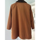 Vintage London Fog Faux Fur Trim Double Breasted Coat Rust Brown Size 12 Reg