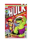The Incredible Hulk Vs Wolverine Cartoon Wall Art Print     Marvel Comics Poster