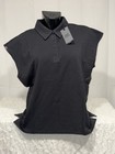 2 Lot Set Figs Womens Nurse Technical Pique Ella Black Scrub Polo Shirt Med Nwt