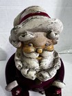 Vintage Mid Century Chalkware Christmas Santa Claus Kitschy Retro Chipped